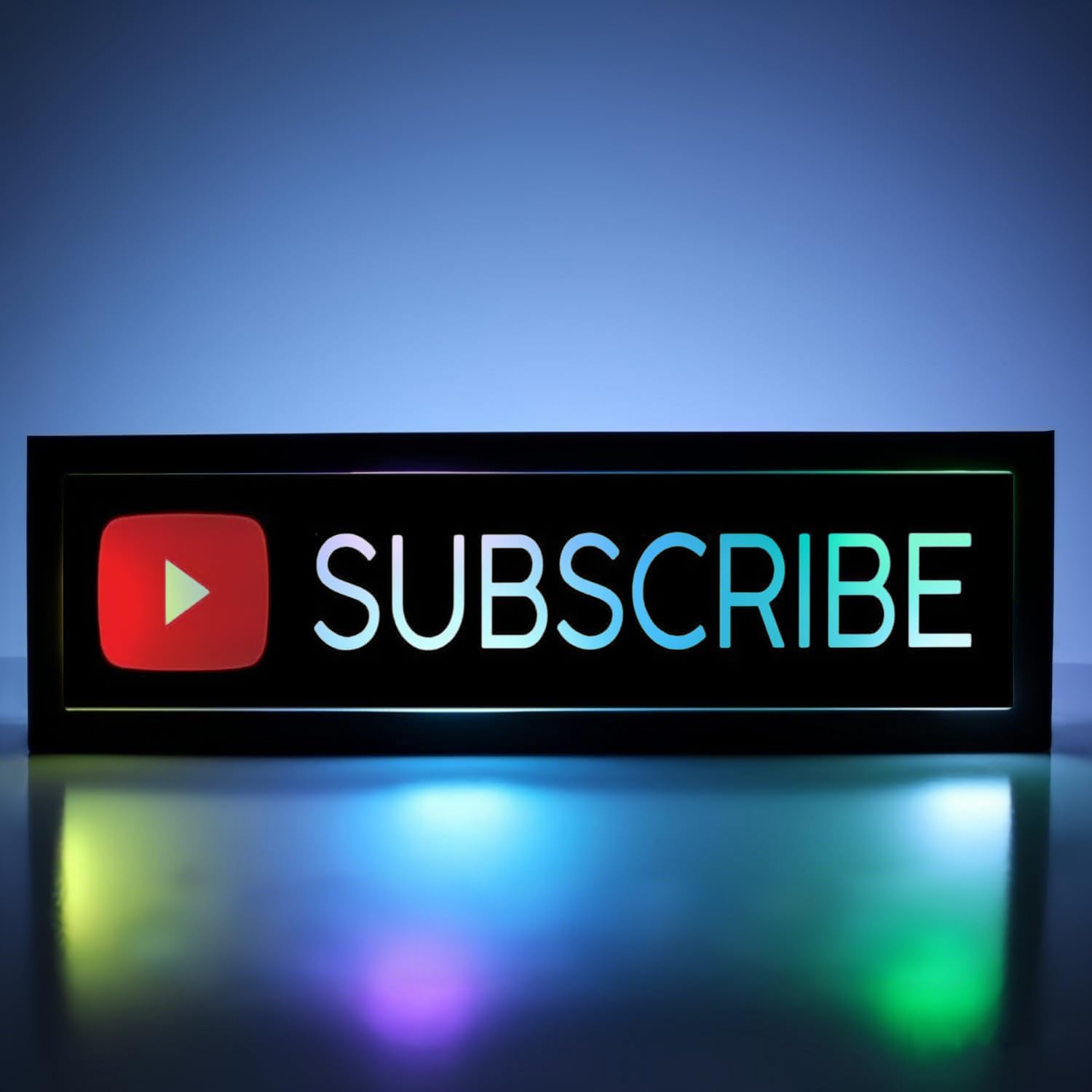 Amazon.com: SNEONOL SUBSCRIBE RGB Sign Lightbox USB Neon Boxes for ...