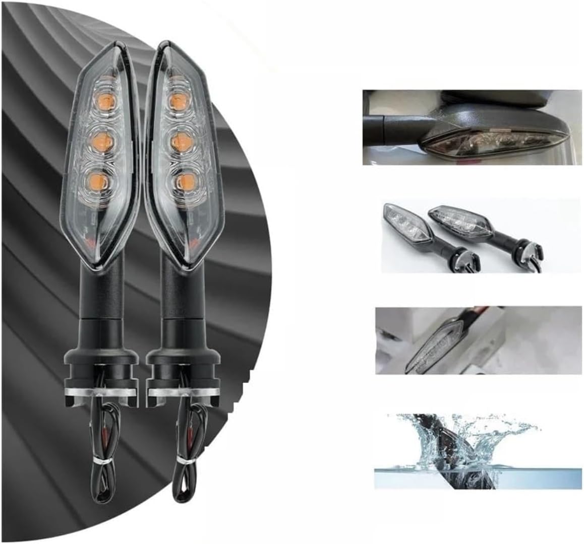 Generic Mini uniwersalne wskaźniki Dla Niken 2018-2023 Lampa kierunkowskazów motocyklowych LED (przezroczysta, 4 szt.)