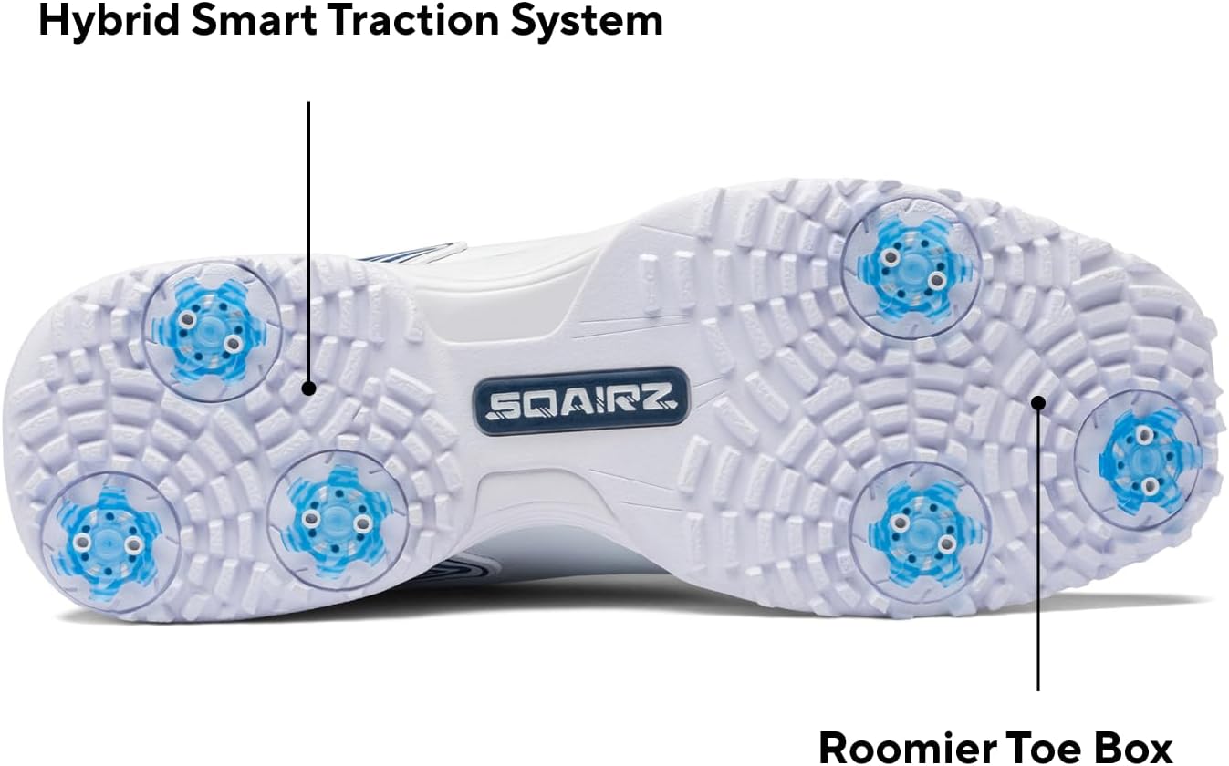 SQAIRZ Velo LT-X Men Golf Shoes, Designed for Balance & Performance, Waterproof Golf Shoes Mens, Replaceable Spikes