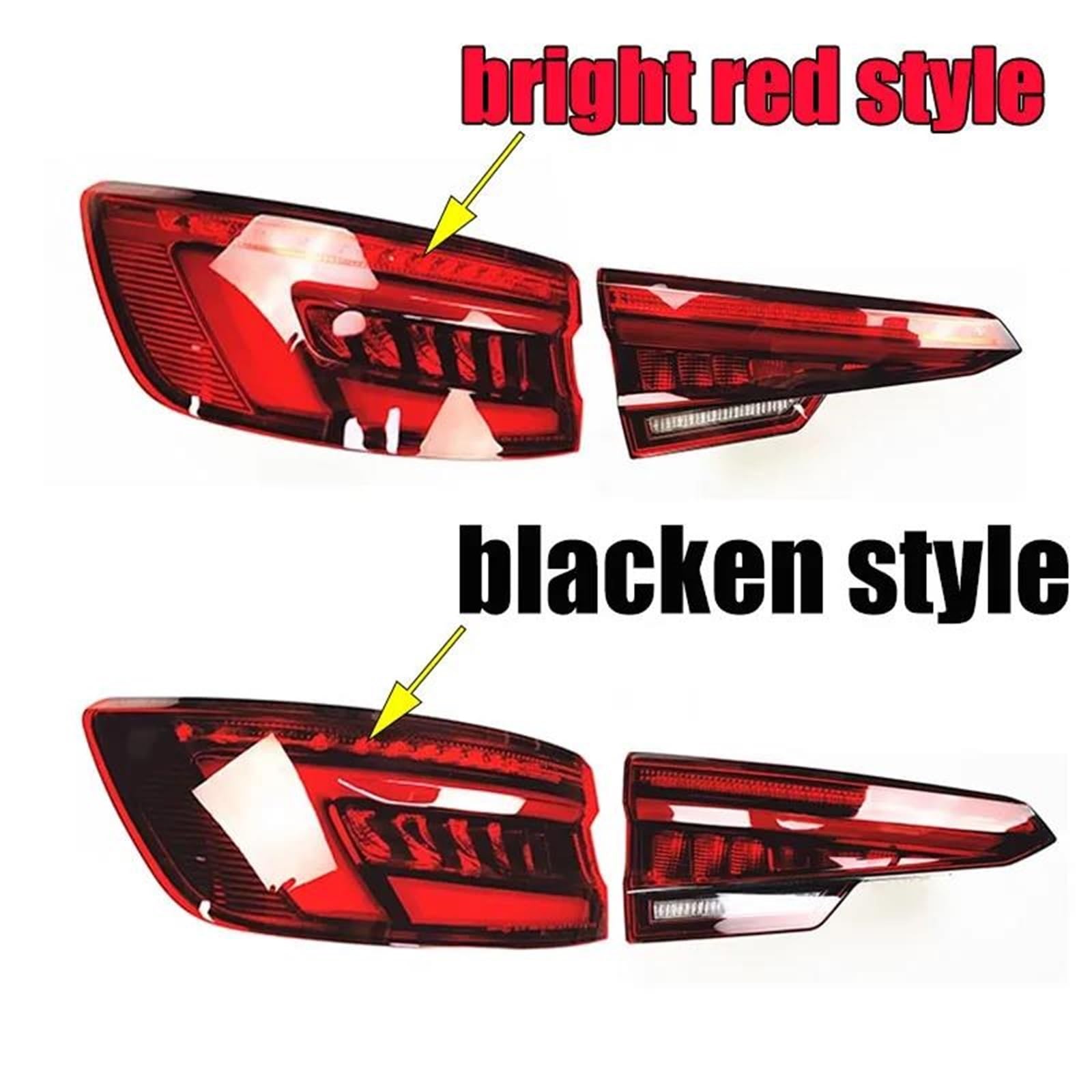 Generico Luce Posteriore Luci Posteriori Per Auto Per A4 B9 Berlina (Sedan) 2017-2020 Gruppo Ottico Posteriore (esterno/interno), Luce Di Retromarcia E Freno Freccia posteriore(Red Inner,GIUSTO)