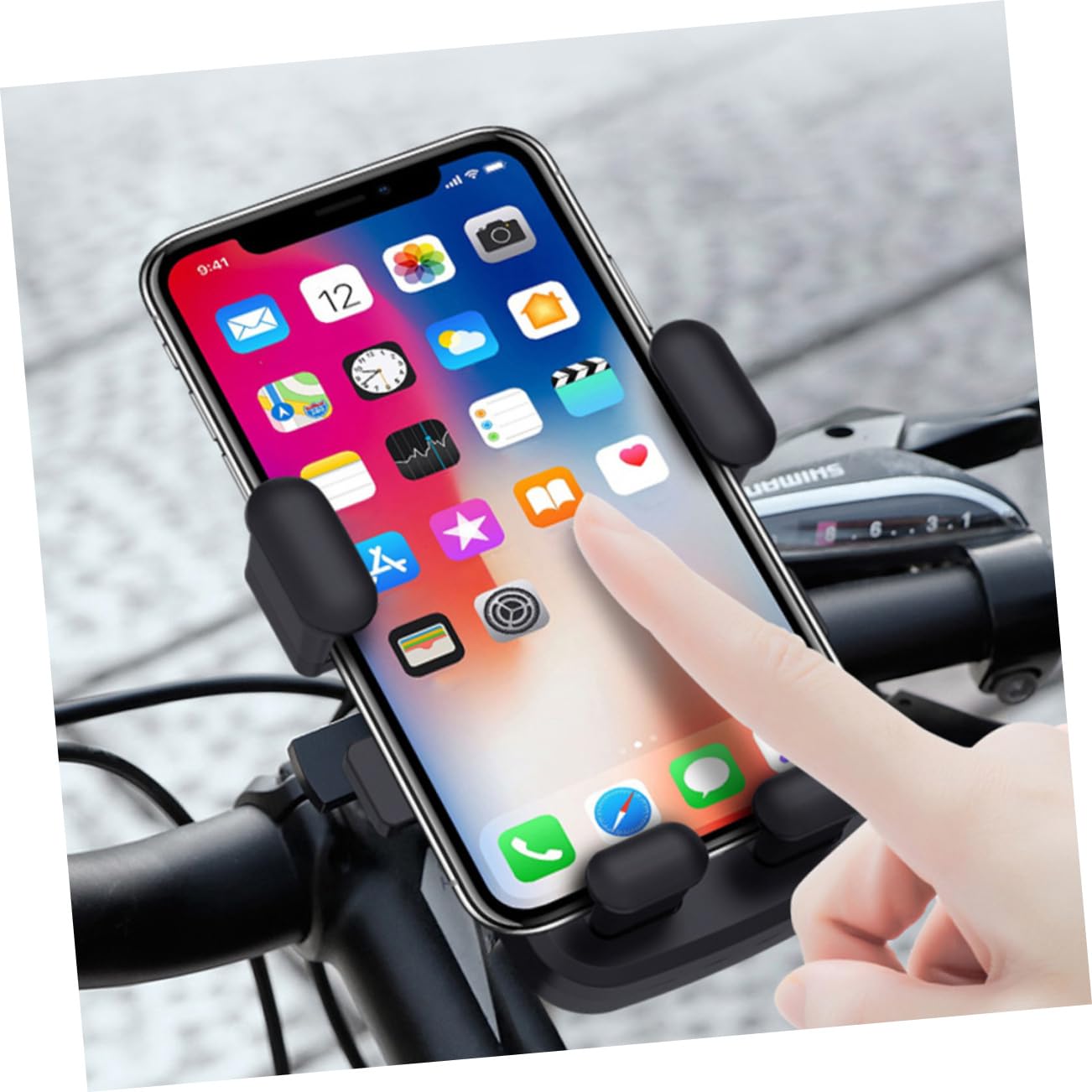 ULTECHNOVO 3pièces Support De Téléphone pour Vélo Support De Navigation Rotatif pour Smartphone Compatible avec Et Véhicule Électrique Installation Facile Et Sécurisée Accessoire