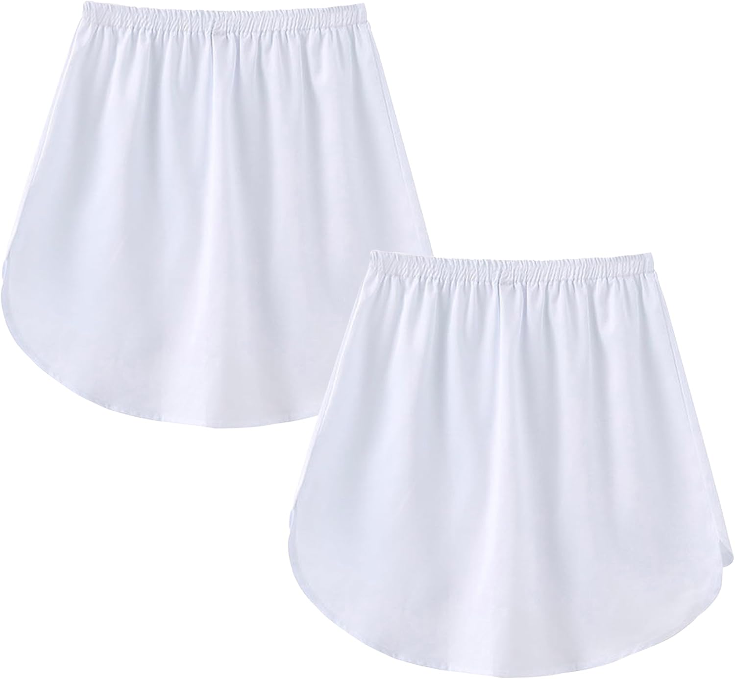 tagunop Women's Shirt Extender Removable Layering Skirts Half Length Undershirt Skirt with Buttons - Image 2