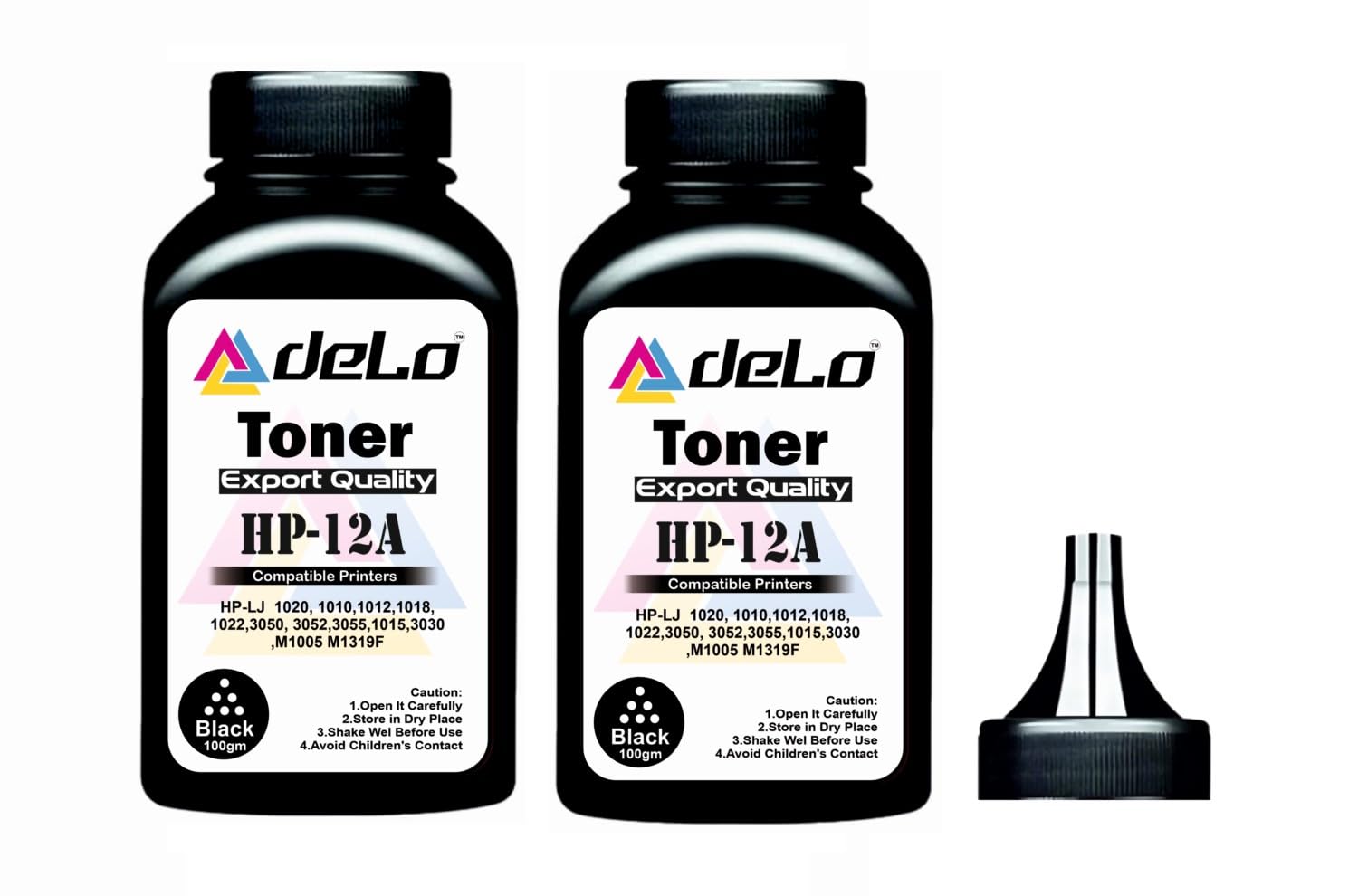 Delo 12A / Q2612A Toner Powder Compatible with HP Laserjet 1020 Plus, M1005, 1018, 1010, 1012, 1015, 1020Plus, 1022, 3015, 3020, 3030, 3050, 3052, 3055 Printers (Powder 2PC)-image-24