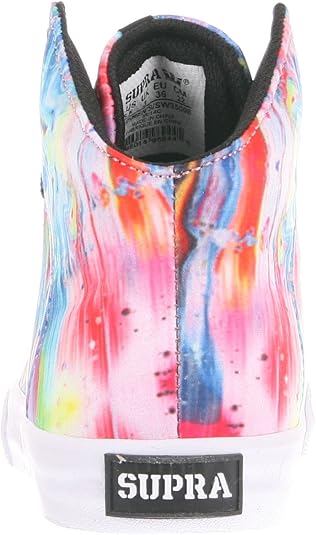 supra womens cuttler paint splatter-white