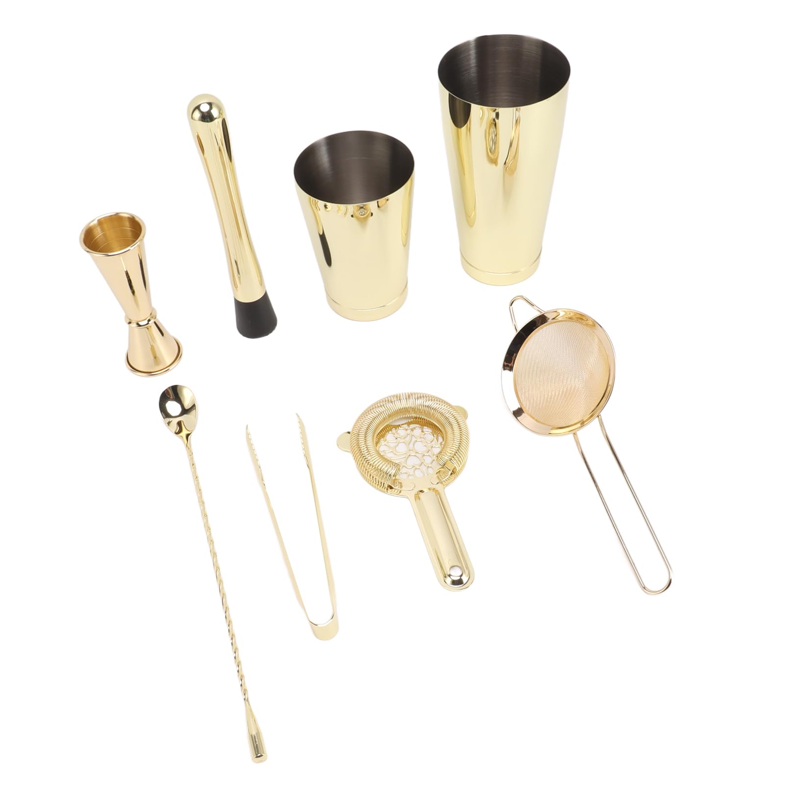Kit de Barman Juego de Herramientas de Coctelera Boston de Acero Inoxidable, Juego de Herramientas de Barra de Preservación de Temperatura con Resistencia Al óxido y a la Corrosión, Fácil de
