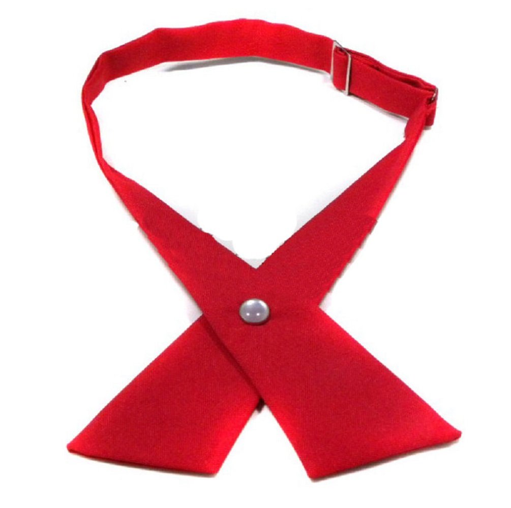 L&L® Unisex Cross Bowtie Mens Necktie Cravat Bow Pre Tie Adjustable bow tie UK (Red)