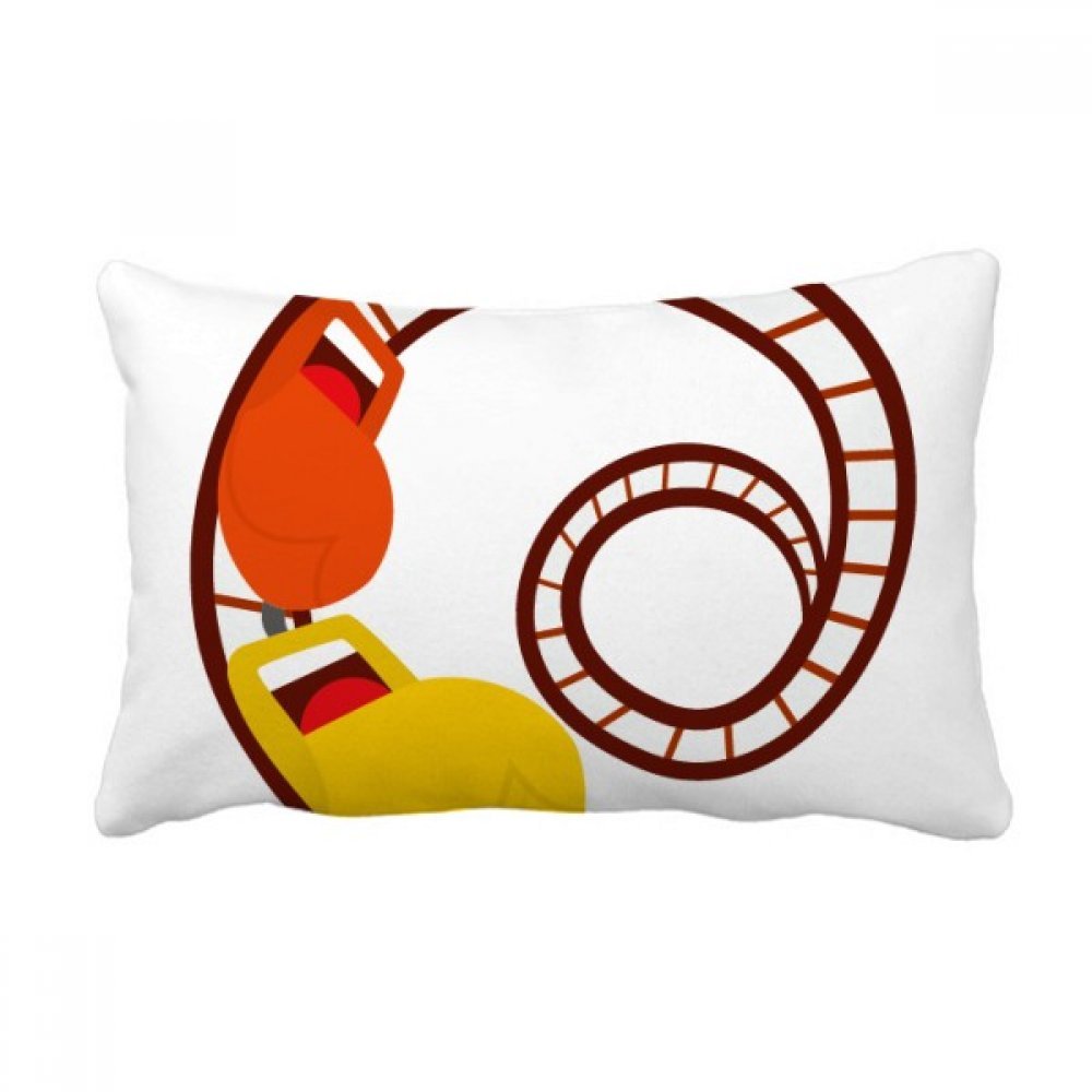 Coussin oreiller lombaire motif parc d'attractions housse de canapé décorative 16x24
