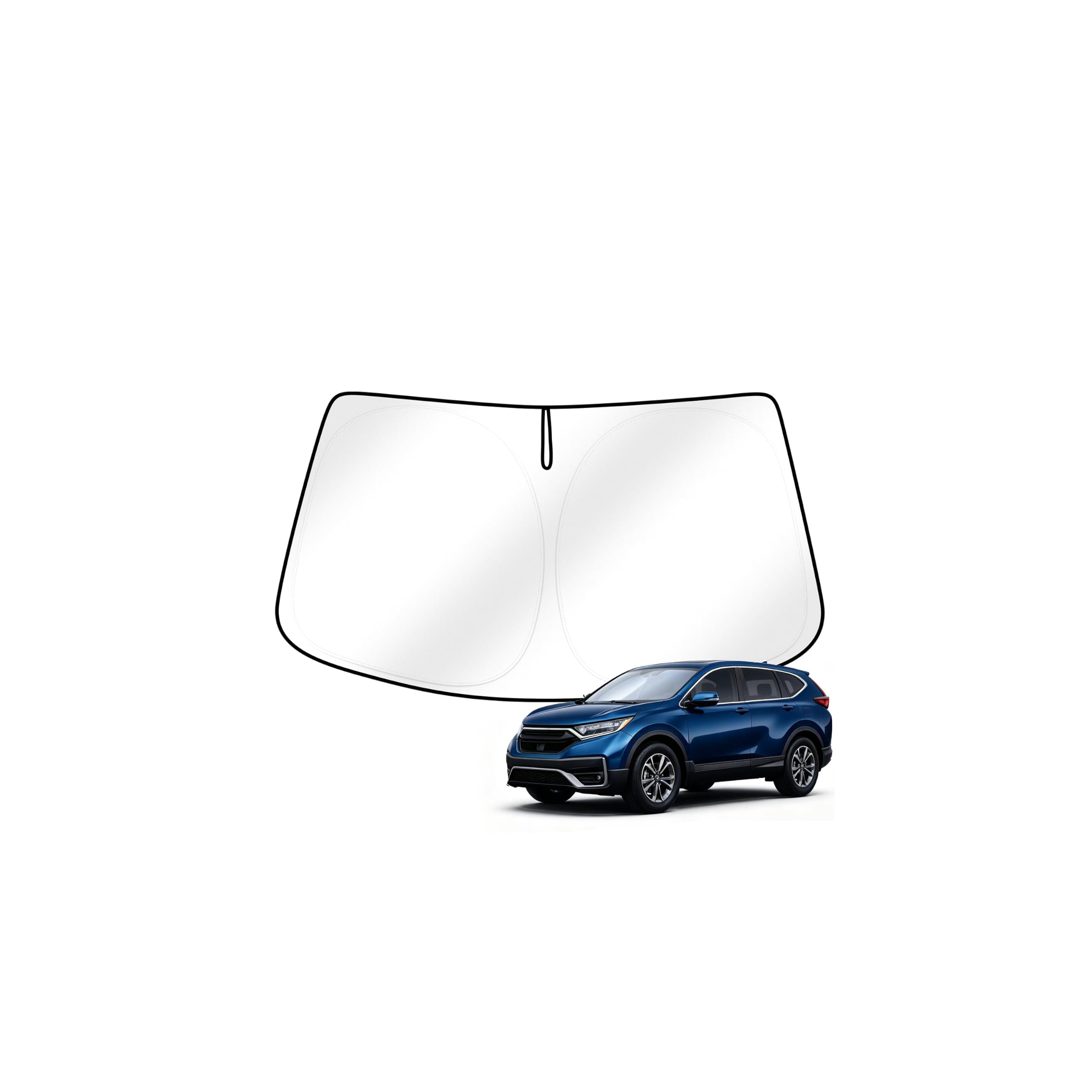 Canvcle Windshield Sun Shade for Honda CR-V 2017-2022 CRV Accessories Upgraded Double-Layer Foldable Front Window Sunshade Cover Sun Visor Protector Block UV Rays Keep Vehicle Cool