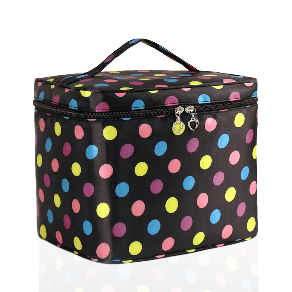 Grande Trousse per Trucchi,Trousse da Viaggio per Cosmetici,Borsa da Viaggio con Manico,Beauty Case da Viaggio, per Cosmetici, Trucchi e Spazzole