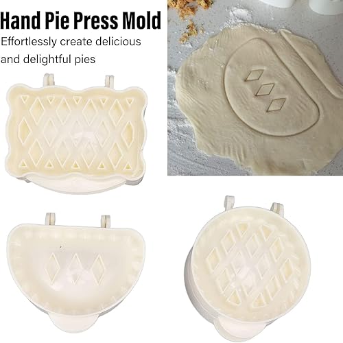 Miniatura 2 de Moldes para tartas de mano, 3 moldes para hornear mini moldes de pastel de mano, moldes de Navidad para tartas de mano, mini máquina para hornear