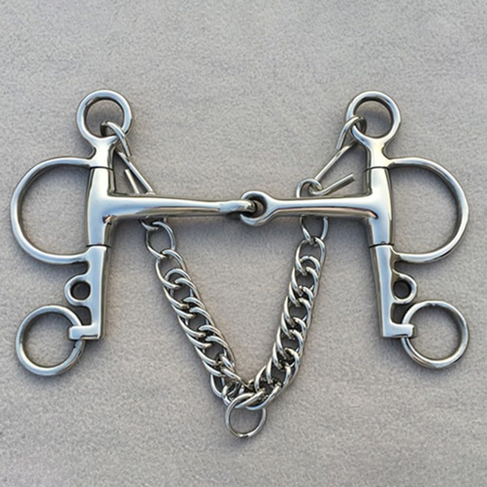 Zoegneer Mors de cheval en acier inoxydable 12,5 cm Armature pour entraînement équestre équitation pour Western Tack