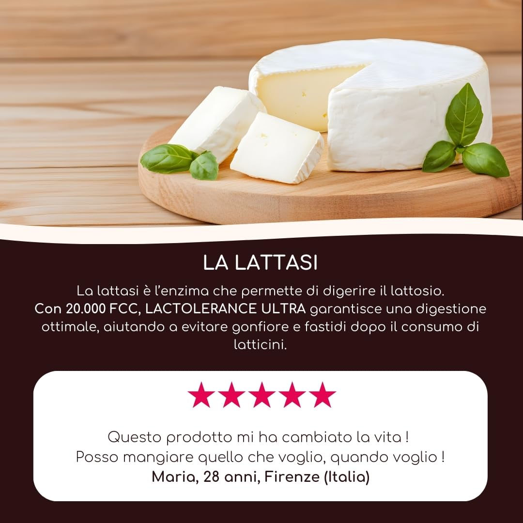 LACTOLERANCE ULTRA Lattasi 20.000 FCC, Lipasi 500 UI, 236 Compresse