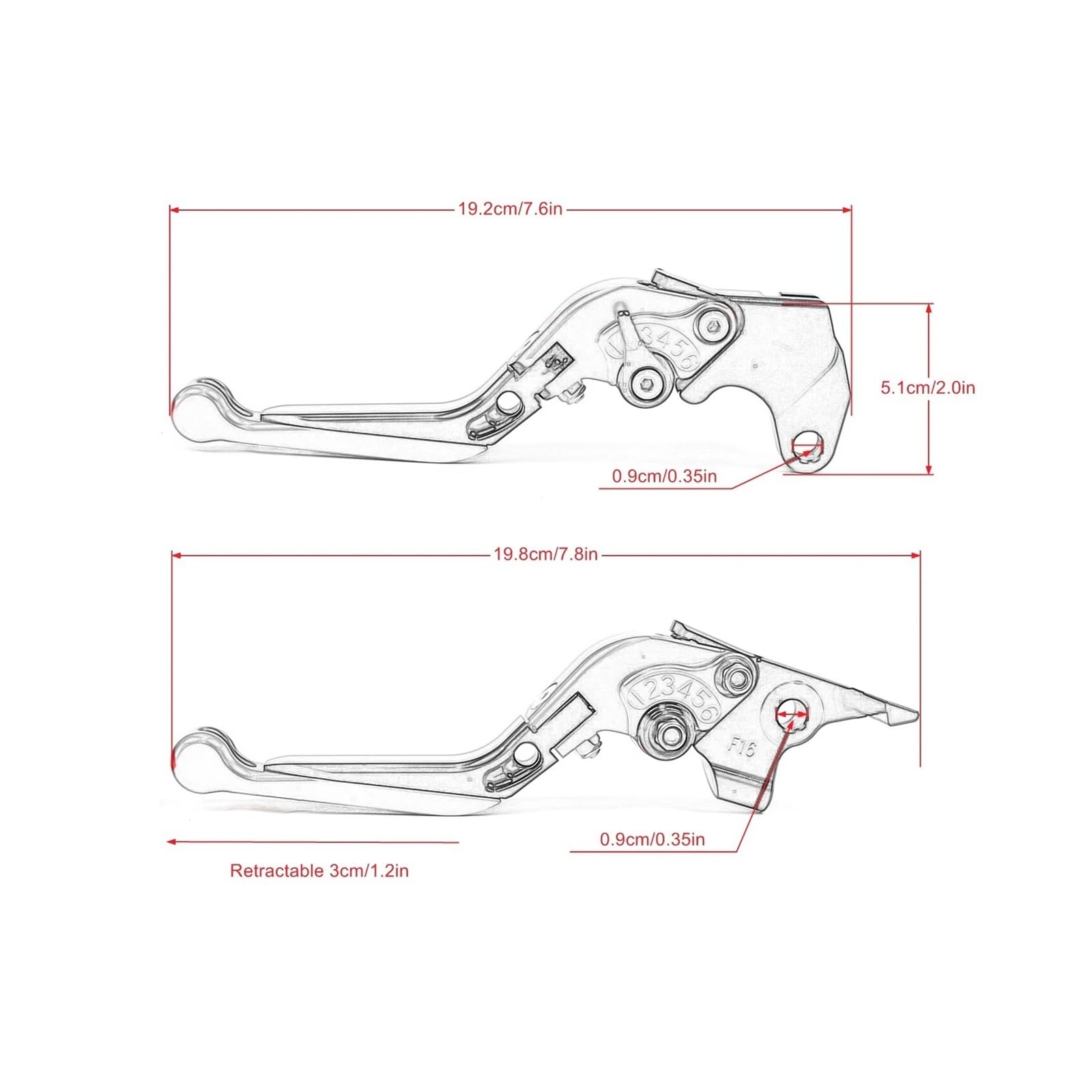 Leve Freno Per SUZUKI SV650 Per SV650S Per SV 650 Per SV650X 2016-2020 2021 2022 2023 Accessori Moto Leve Freno Frizione Regolabili Pieghevoli Estensibili Freno Frizione(13)