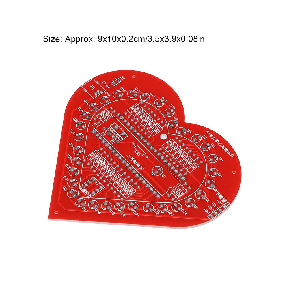 Led Heart Pcb Kolorowe 12 × 10 × 1 Diy Kolorowe Modu?y Mcu Lampa w Kszta?cie Serca Lampa Elektroniczna Zestaw P?ytek Drukowanych led heart kit led circuit imprimé Leiterplatten