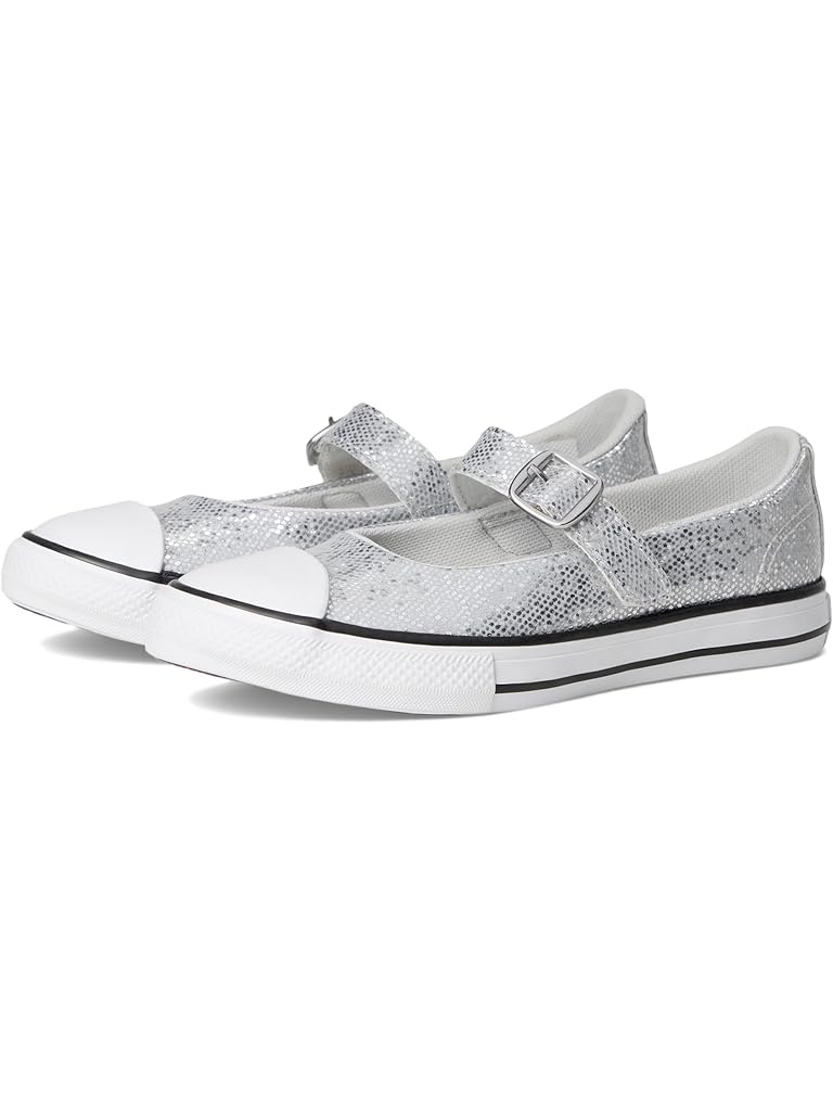 Silver Converse Chuck Taylor® All Star® Dainty Mary Jane Disco Easy On (Little Kid)