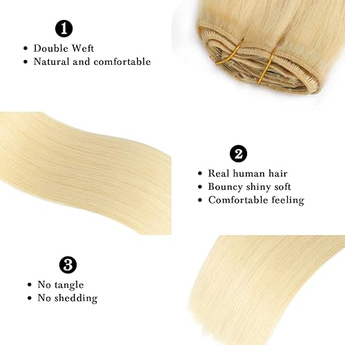 Miniatura 9 de Tuquqe Extensiones de cabello humano real con clip, 22 pulgadas, color rojo vino 99 J, sin costuras, cabello humano burdeos, 4.23 oz, cabeza