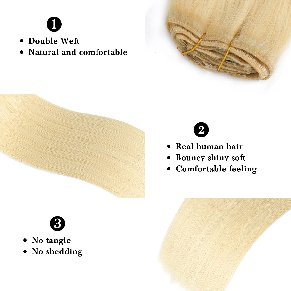 Amazon.com : Clip in Hair Extensions Real Human Hair 100 
