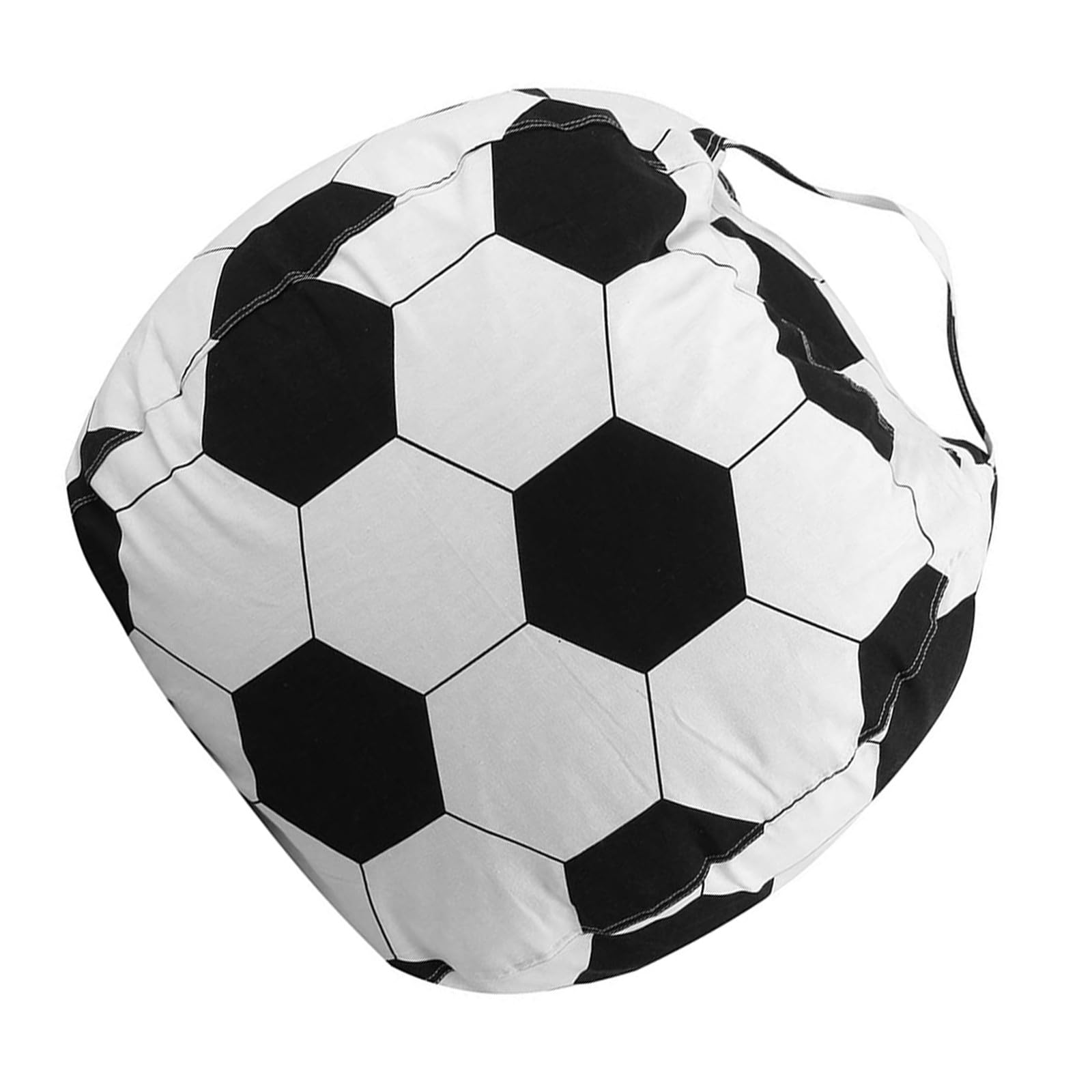 Rangement peluches football et pouf de chambre enfant en polyester