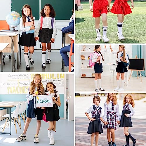 Zando MNFUCCS0982SW21P Kids Child Cotton Three Stripes Sport Soccer Team Socks Uniform Tube Cute Knee High Stocking thumb #4