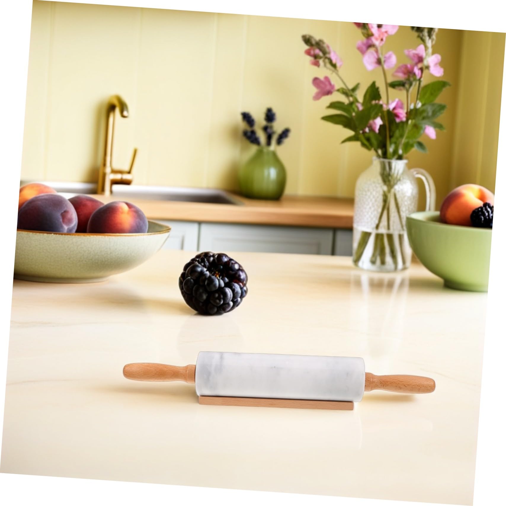 ERINGOGO 3 Piezas Rodillo de Mármol Pequeño para Masa y Empanadillas Antiadherente Sin Mango Herramienta de Cocina de Alimenticio para Repostería y Hogar