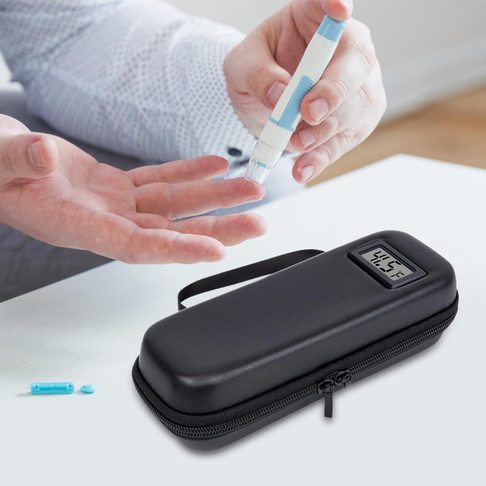 Porta Farmaci Termico Da Viaggio Scatola Termica Farmaci Refrigerata | Contenitore Farmaci Con Display Temperatura Per Viaggi Casa Ospedale Aereo Auto Esterno