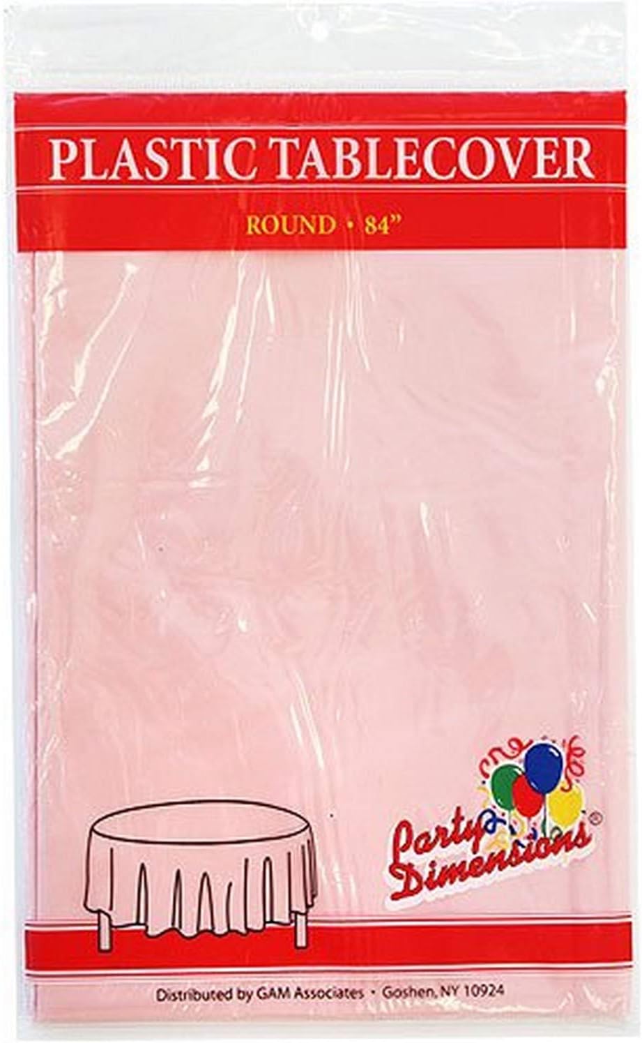 Vibrant Pink Round Plastic Table Cover - 84 Inch Disposable Party Decor