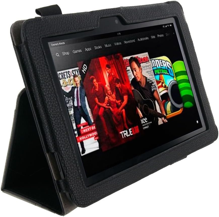 rooCASE Dual Station Folio Case for Kindle Fire HD 8.9 (2012) (Black)