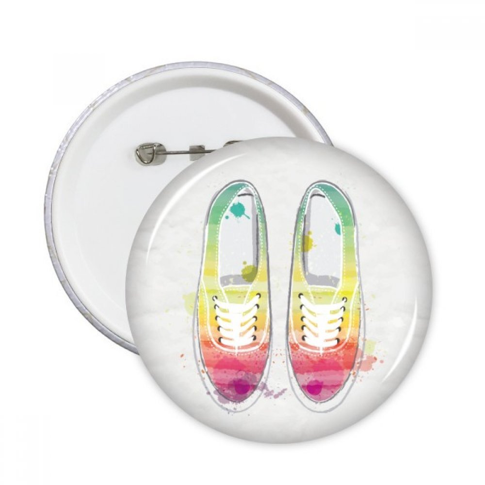 Bouton vêtements décoration chaussures de toile peinte multicolore