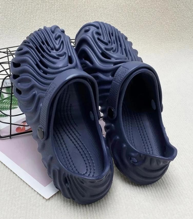 Image of Unisex Slip-On Wave Design Pattern Clogs