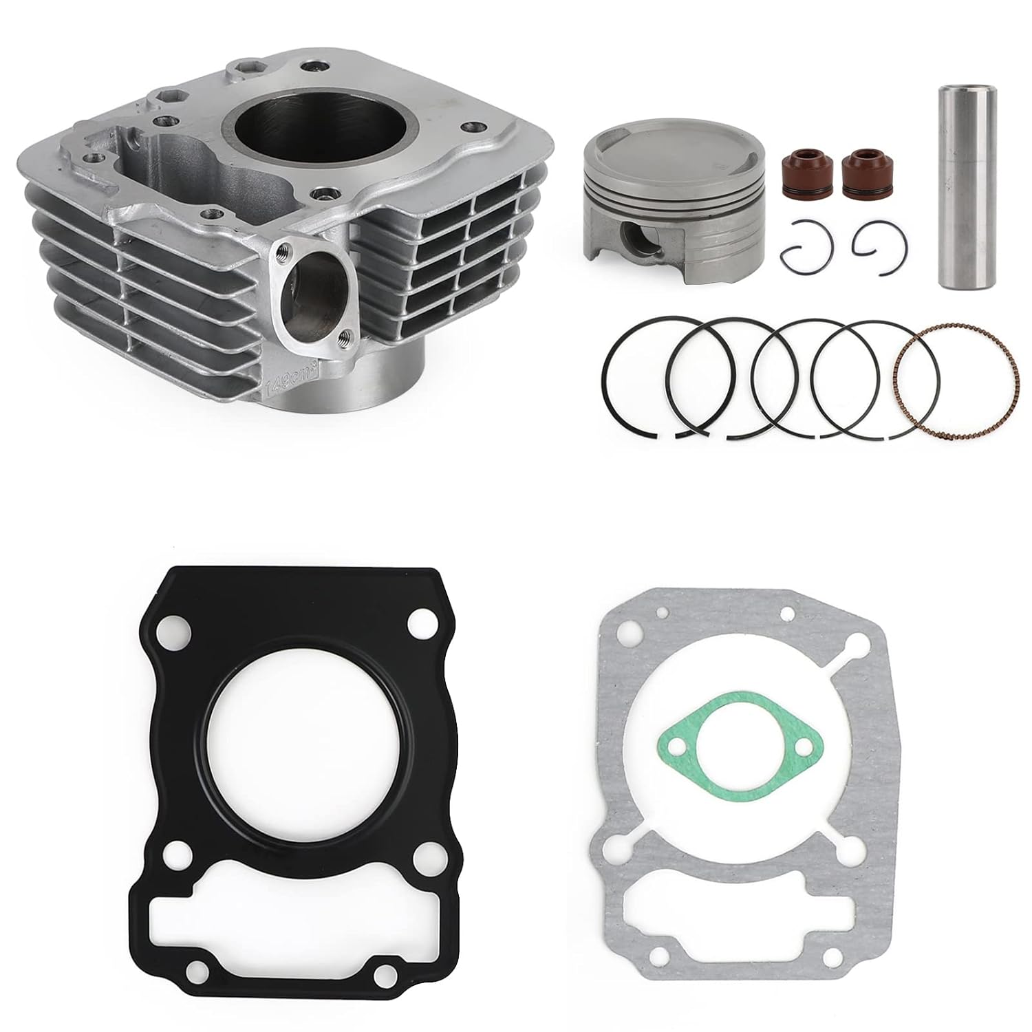 Cylinder Barrel Piston Ring Gasket Kit 57.3mm Fit for Honda CRF150F CRF 150 F 2006-2017, XR150 XR150L XR150LEK Shadow 2014-2018