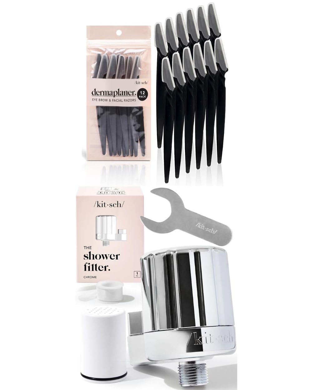 Kitsch Dermaplaning Tool Black Shower Head Filter