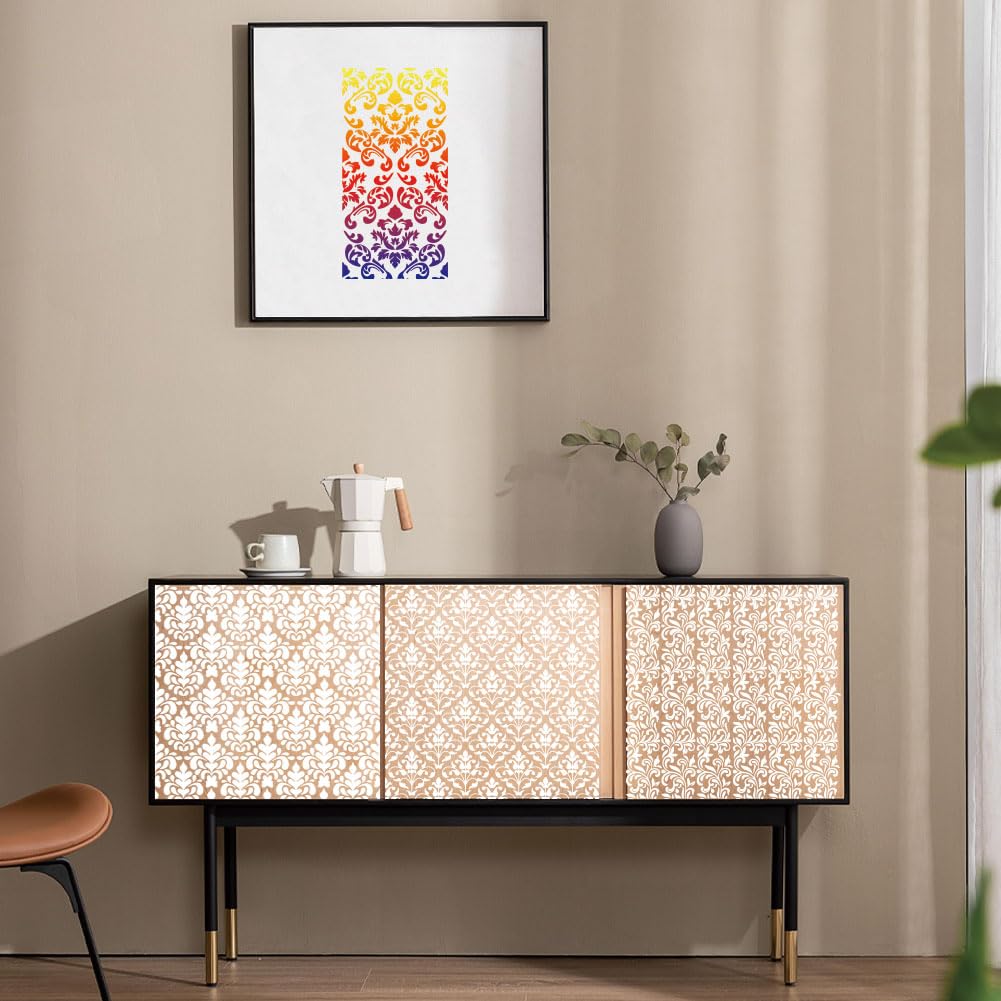 GOMAKERER 12 Decoratieve Schilderen Sjablonen 12 Stijlen Damast Sjablonen voor Ambachten Herbruikbare Vintage Textuur Stencils Gemengd Technische Sjabloon voor Schilderen Op Hout Muur Meubels