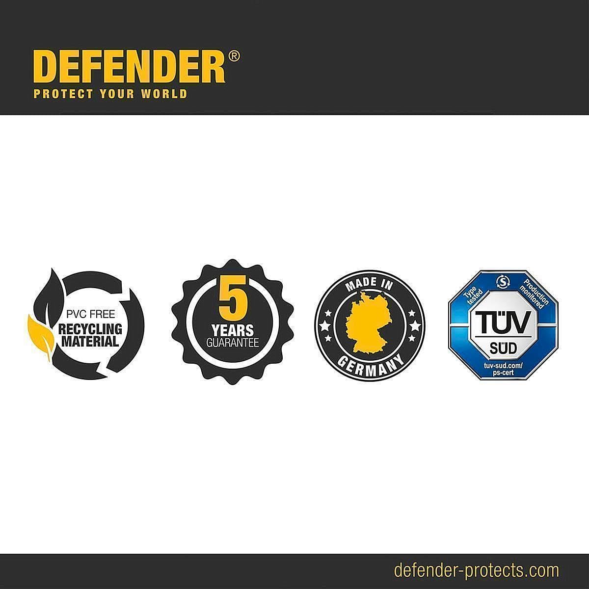 Defender OFFICE - Pasacables de 4 Canales negro