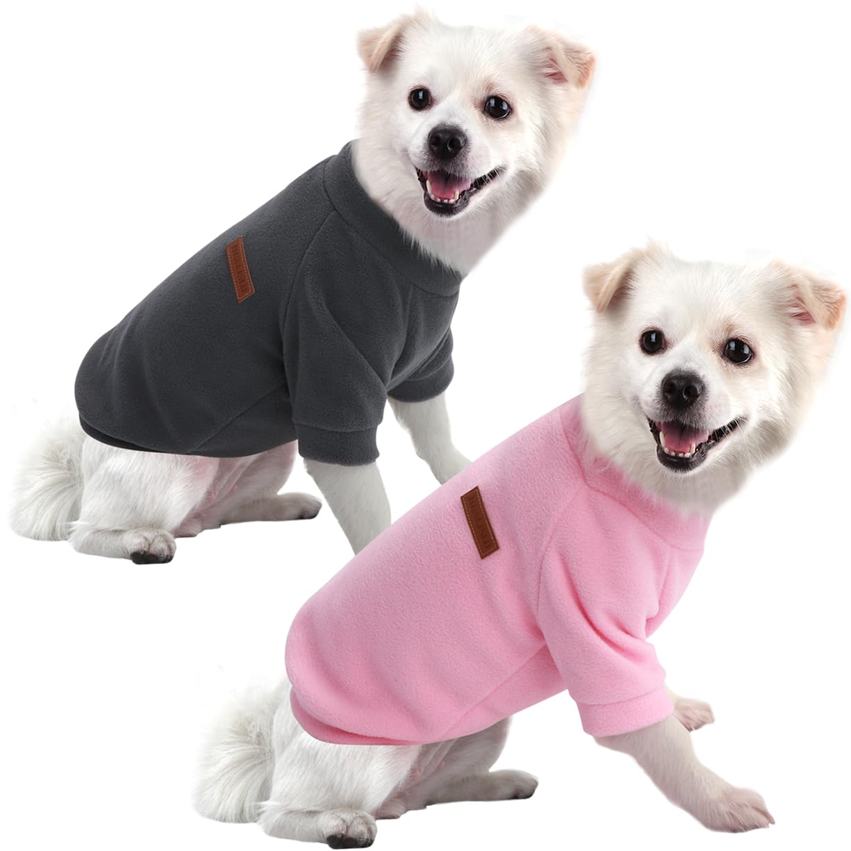 HuaLiSiJi Jersey para Perros Pequeños, Sudadera Perro Pequeño Ropa Perro Chihuahua, El Tejido es Muy Cómodo, Suave y Cálido para el Animal y Fácil de Llevar (XL,Gris+Rosa)