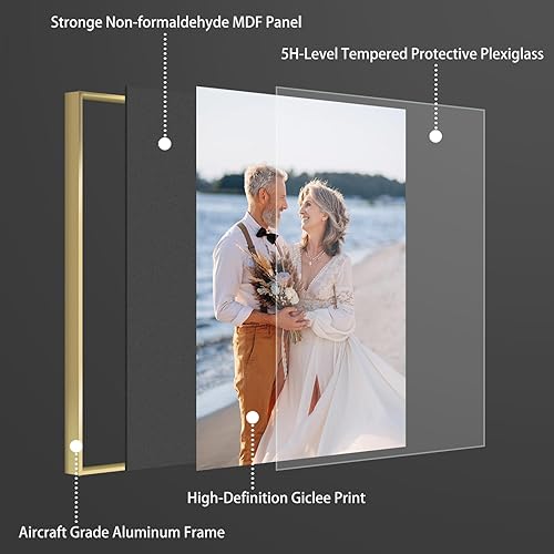 Miniatura 5 de Lienzo decorativo para colgar en la pared (16 x 24 pulgadas, dorado 1)