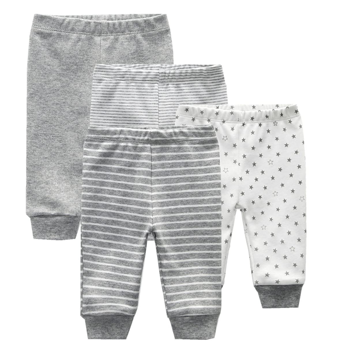 Chalecos de manga corta + pantalones para recién nacidos de 0 a 12 meses de algodón, gris, 3 Meses