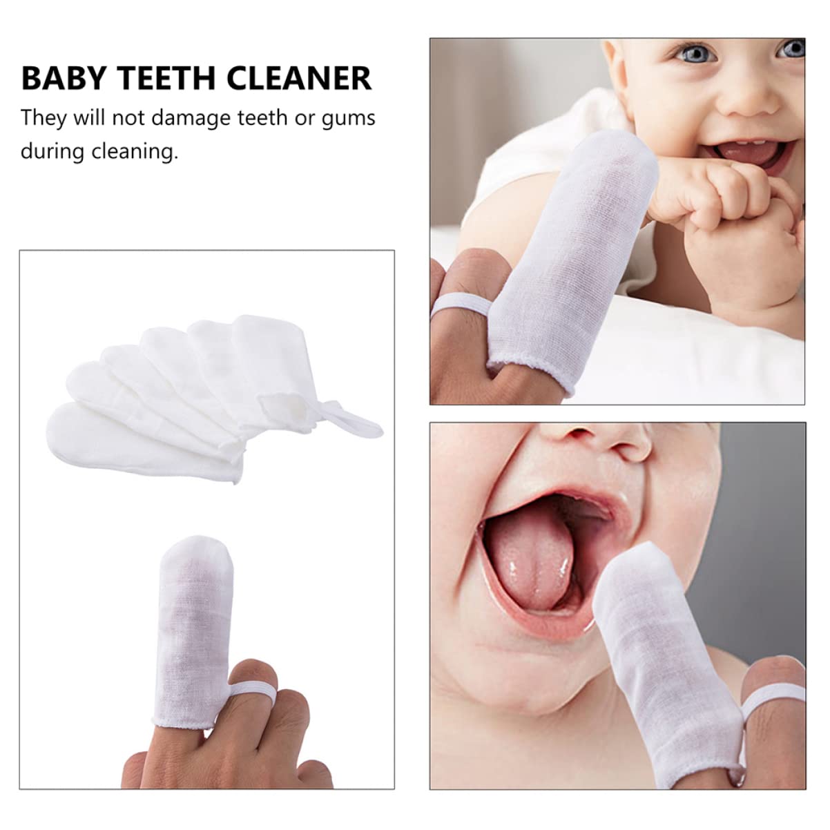minkissy 3 set da 18 pezzi di garza per culla, strumento per bambini, spazzolino da denti per l'igiene orale del bambino, spazzolino da denti per bambini, salviette per bambini, spazzolino da dito per