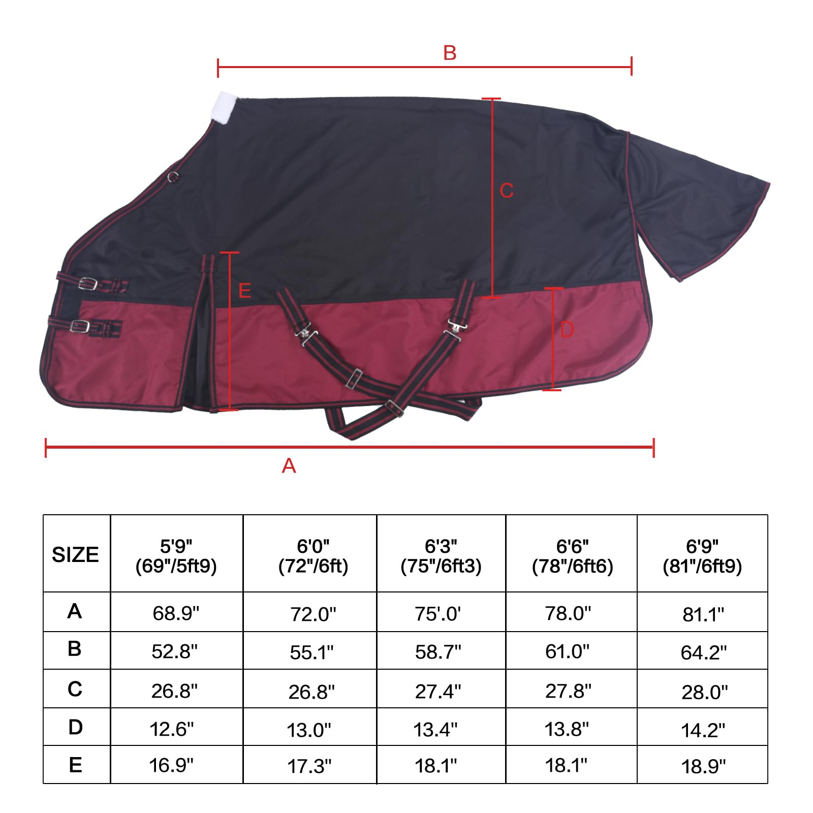 Leberna 1200D Waterproof Turnout Rug for Horses, Lightweight Ripstop Breathable Turnout Horse Rugs with Standard Neck - Image 4