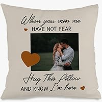 Vista 11 de Custom Pillow Case Printed with a Single Photo and Custom Text Creating a Stylish Decorative Cushion Suitable for Home use While Bringing Meaningful