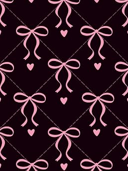 Black Notebook with Pink Bows Coquette Aesthetics Journal for Girls, Teens, Women