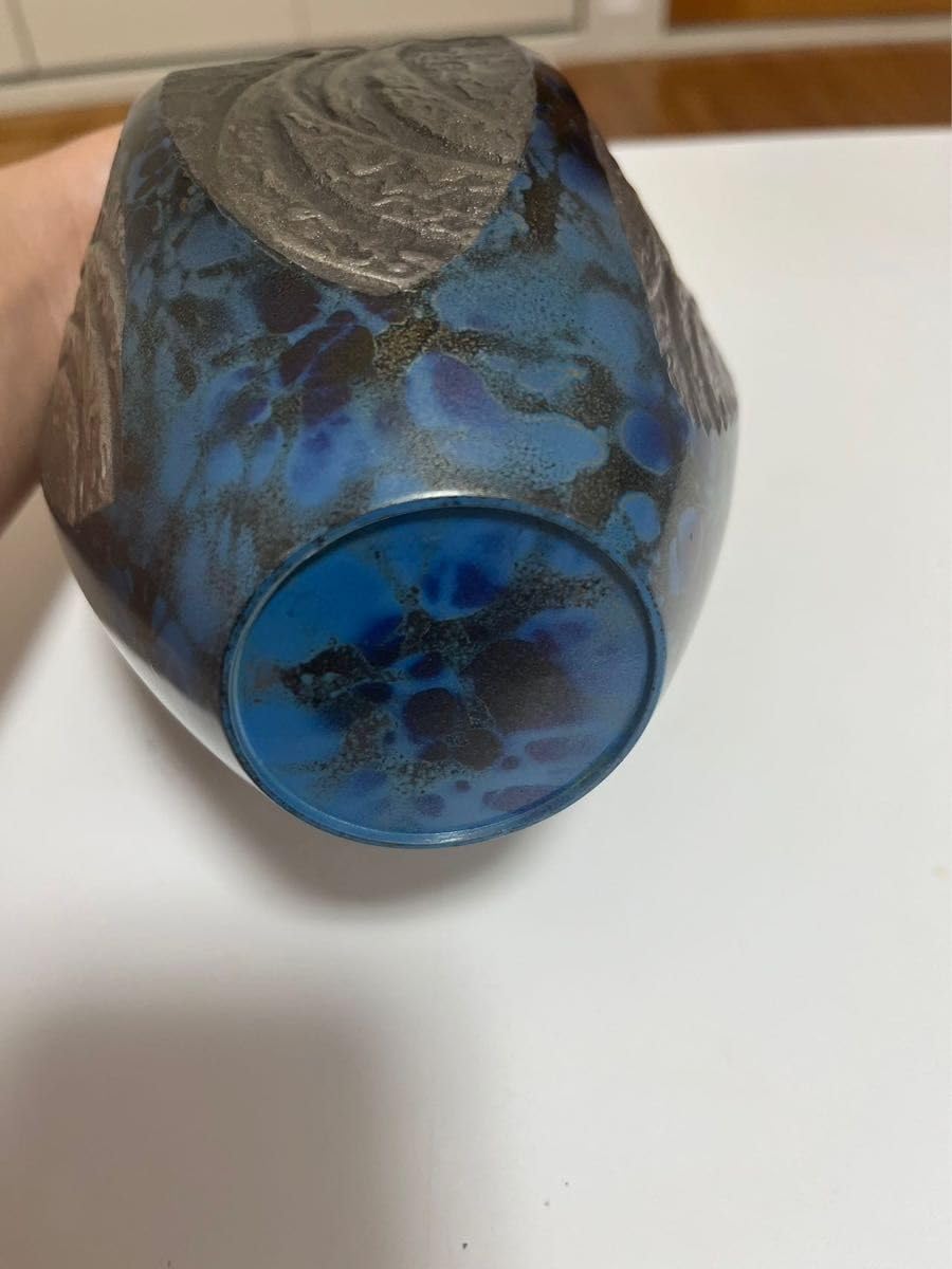 Amazon.co.jp: 高岡銅器 六角ダルマ鶴地紋 双鶴浮彫刻入銅製花瓶 