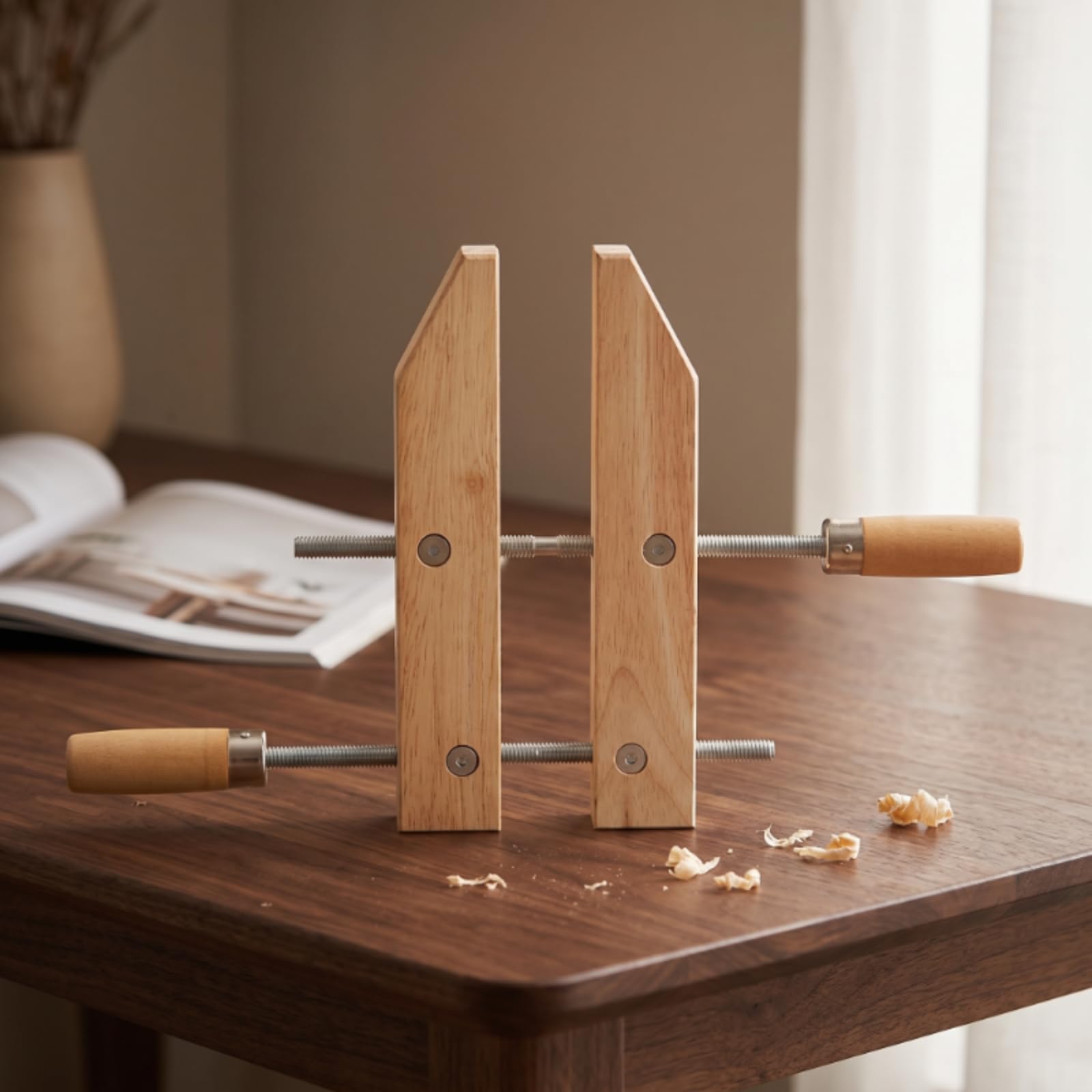 Abrazadera Ajustable Herramienta de Carpintería Tornillo de Madera Mordaza con Movimiento Separado de Mandíbulas para Piezas No Adecuada para, 12 Inch