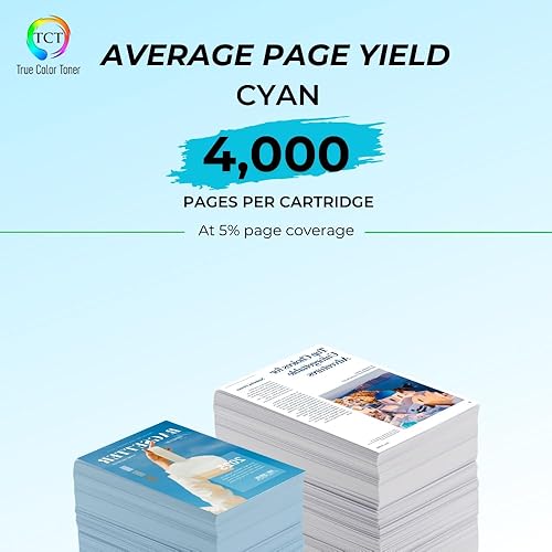 Miniatura 3 de TCT Cartucho de tóner de repuesto prémium compatible para impresoras Brother TN-115 TN115C cian, funciona con impresoras Brother HL-4040 4070,