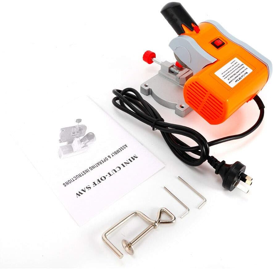 DENESTUS 110V Mini Bench Cut Off Saw Desktop Miter Saws Adjustable 45 Degree 2Inch Steel Blade Cutting Metal Wood Plastic Chop Saw Cutter Portable Machine