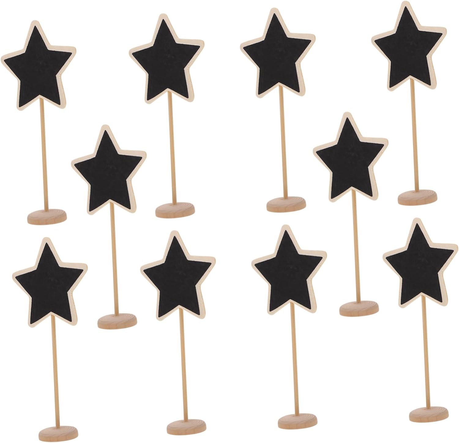 10pcs Mini Wooden Chalkboard Toppers Xmas Party Decor for Plant Pots