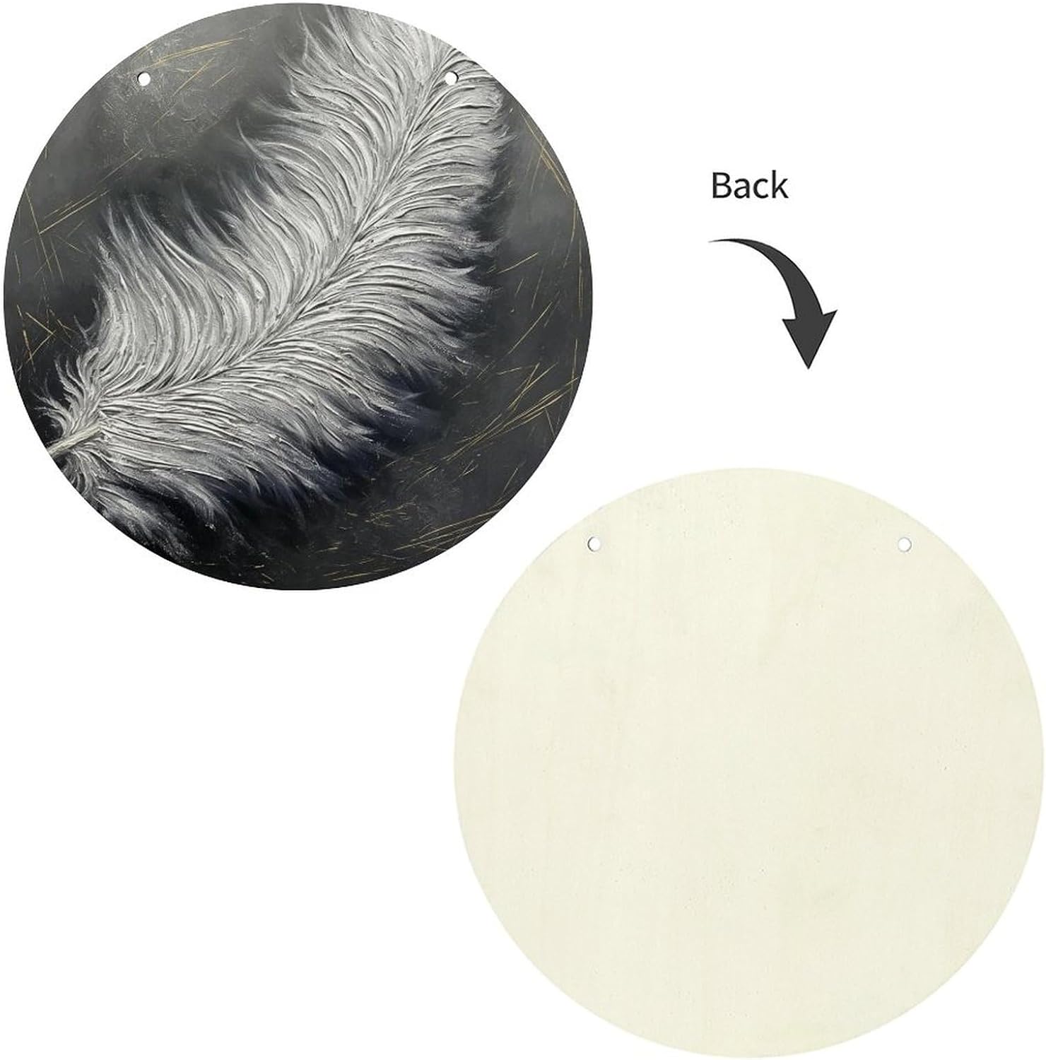 Decoration Feather Painting Wood Painting