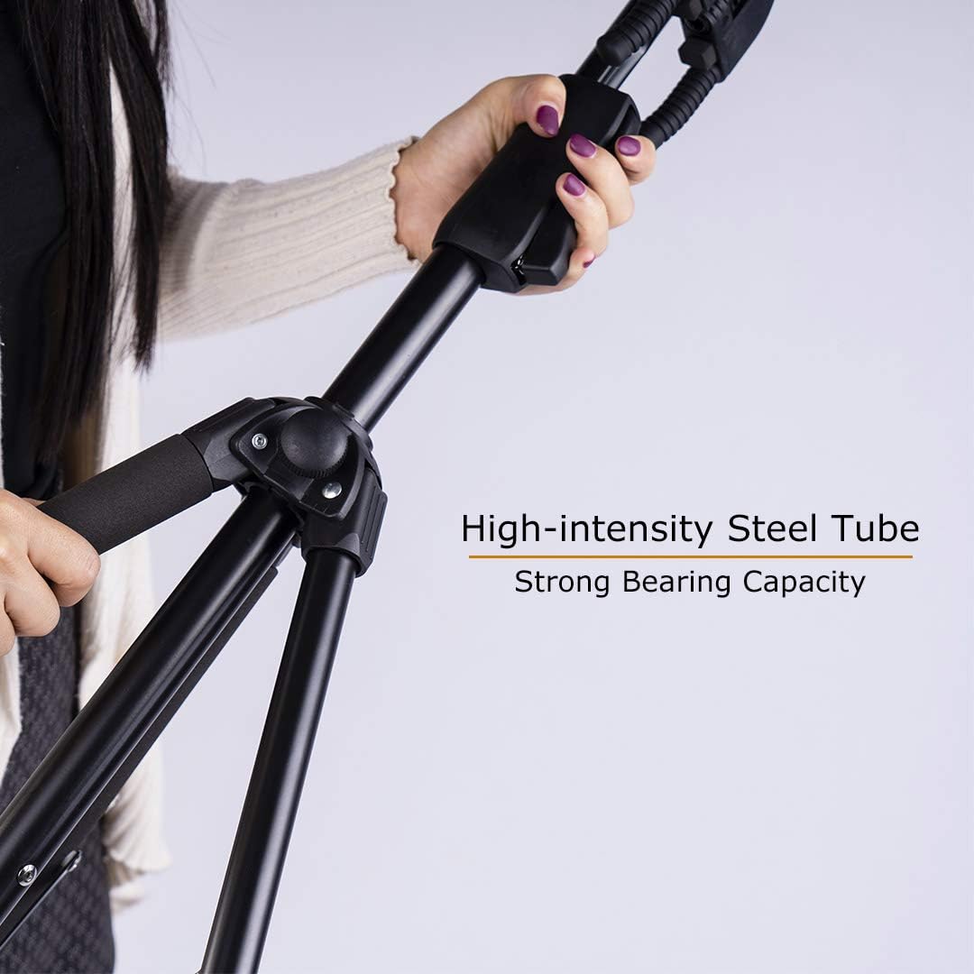 GUITTO GKS-02 Keyboard Piano Stand Gas Spring One-button Easy and Smooth Lifting Function & GGS-06 Universal Portable Adjustable Folding Hanging Guitar Floor Stands