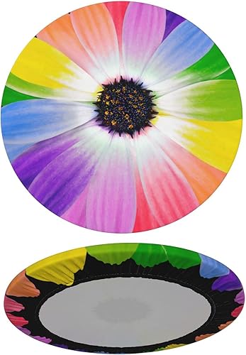 Vista 51 de Delerain Mantel redondo ajustable de bolas de Navidad, mantel redondo impermeable con borde elástico, lavable, para interiores y exteriores, se