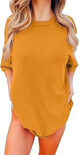 Camiseta holgada y cómoda de gran tamaño para mujer, camiseta de fútbol americano para mujer