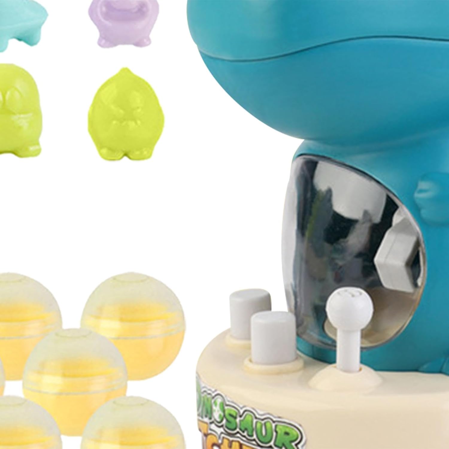 Dinosaur Machine Candy Dispenser Crane Game Arcade Toy Vending Capsule Catcher Electronic Claw Grabber Suitable for Kids Birthday Family Fun Home Ente, Blue